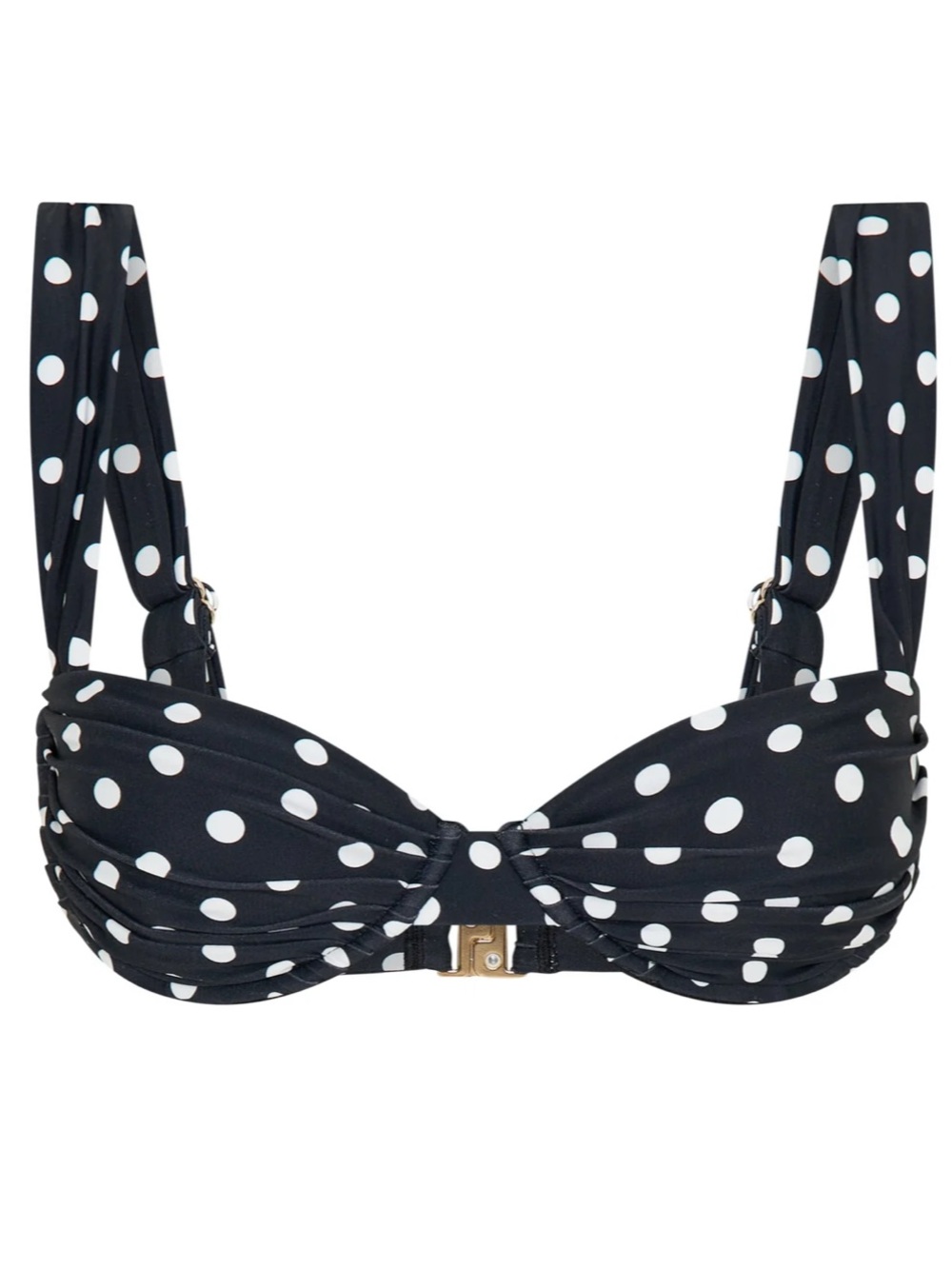 Polka Dot Black & White Underwire Bikini Top